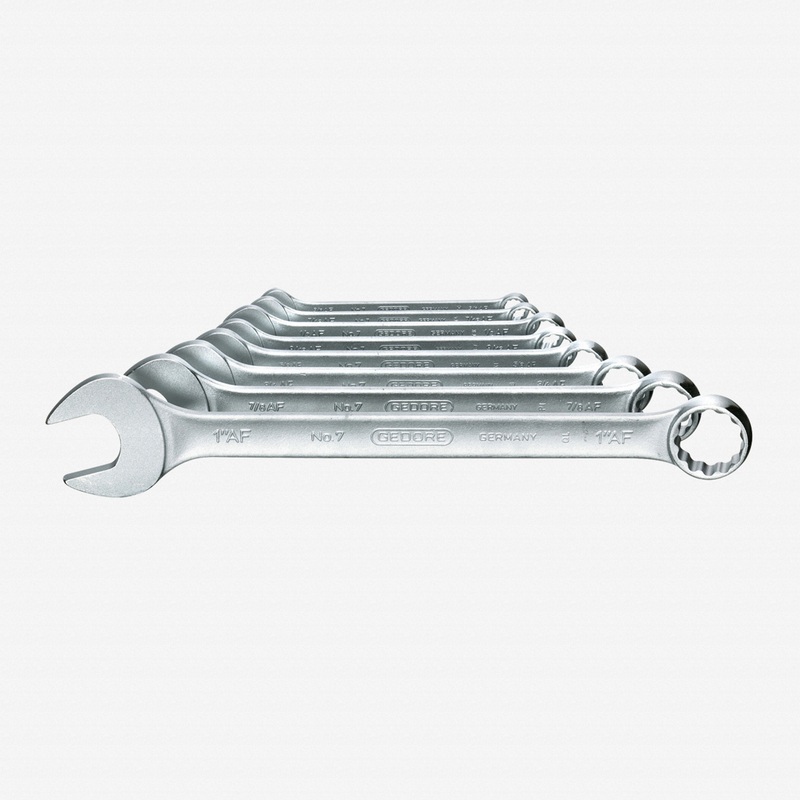 Gedore 7-08 A Combination spanner set 8 pcs UD profile 3/8-1"