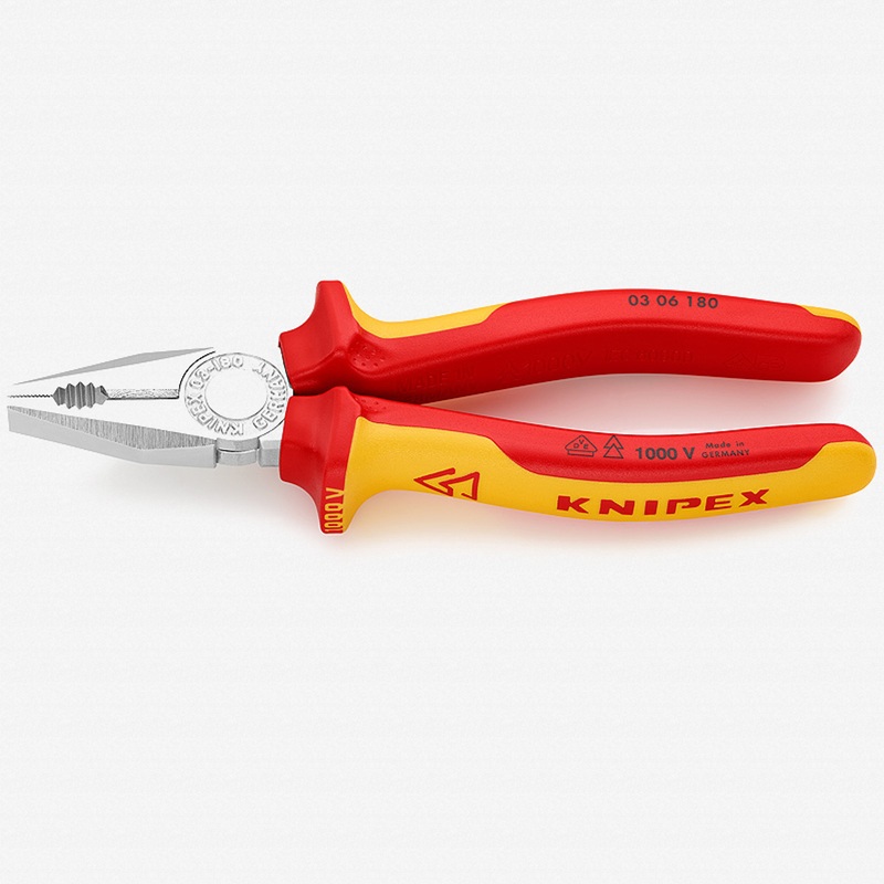 Knipex 7" Combination Pliers - Chrome Insulated