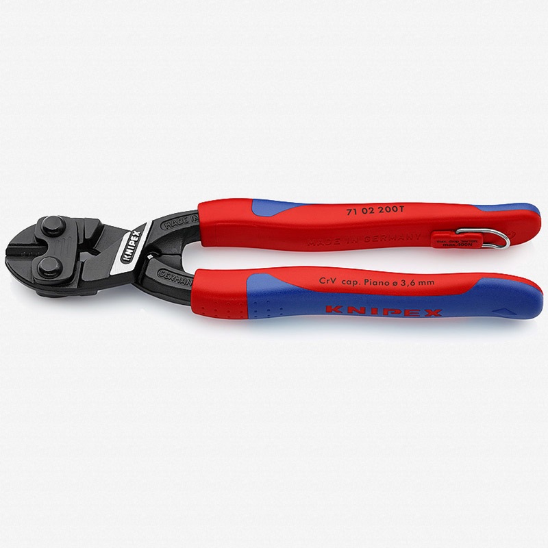 Knipex 8" Cobolt Compact Bolt Cutters - MultiGrip Tethered Attachment