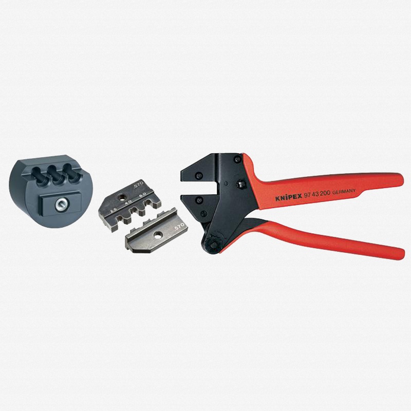 Knipex Crimp System Pliers and Crimping Die - solar cable connectors MC4 (Multi-Contact) w/ Case and Locator