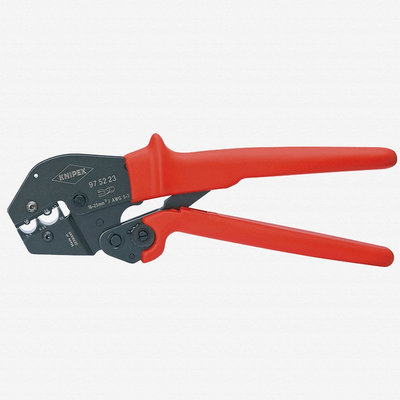 Knipex Crimping Pliers w/ Lever Transmission - non-insulated terminals and plug connectors AWG 5 + 3