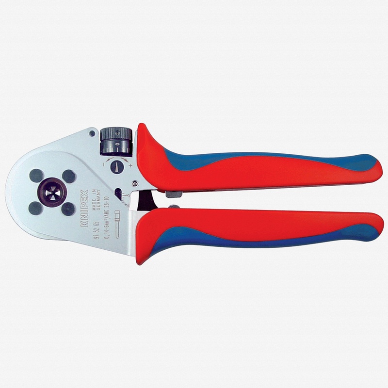 Knipex Four-Mandrel Crimping Pliers w/ Locator - specific turned contacts (fine adjustment)