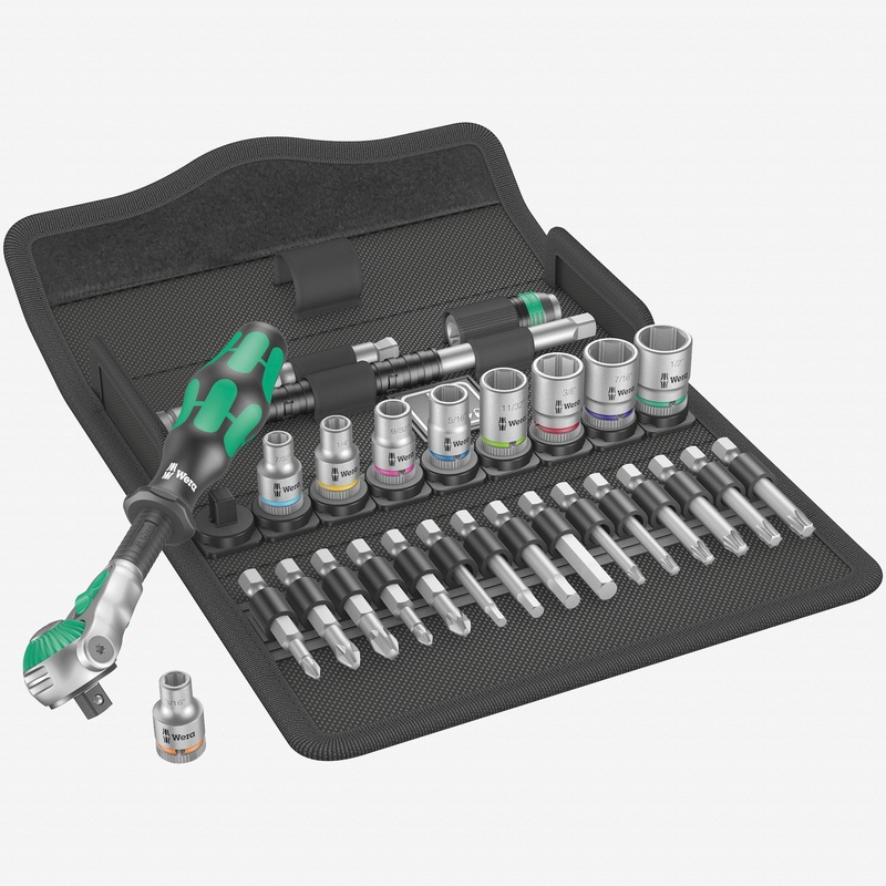 Wera 004019 Zyklop Speed Ratchet 1/4" Drive SAE Set