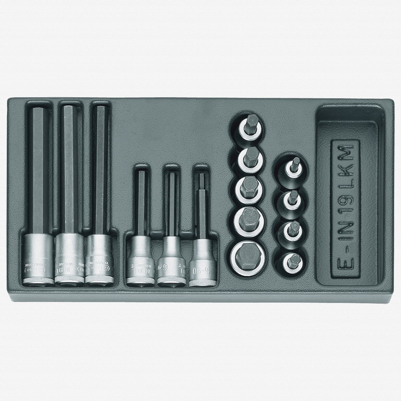 Gedore 1500 ES-IN 19 LKM Screwdriver bit socket set 1/2" in 1/3 ES tool module