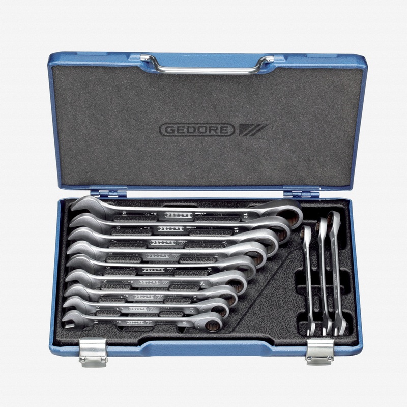 Gedore 7 R-012 Combination ratchet spanner set 12 pcs 8-19 mm