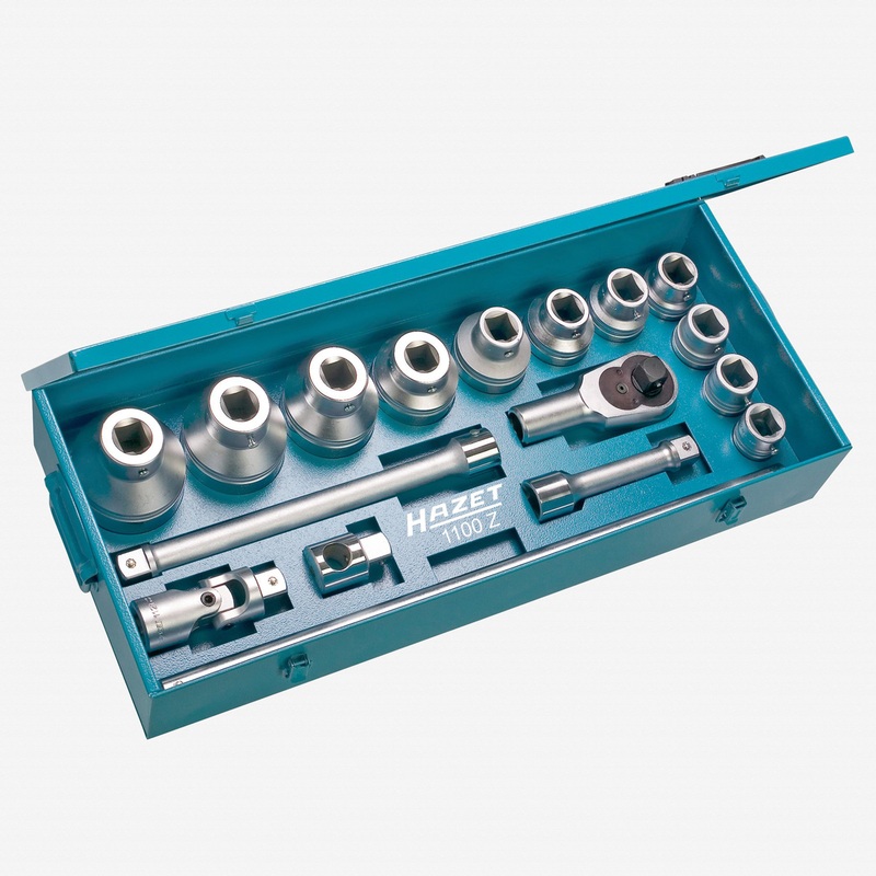 Hazet 1100Z 17 Piece Socket Set 1" Drive 32-80mm