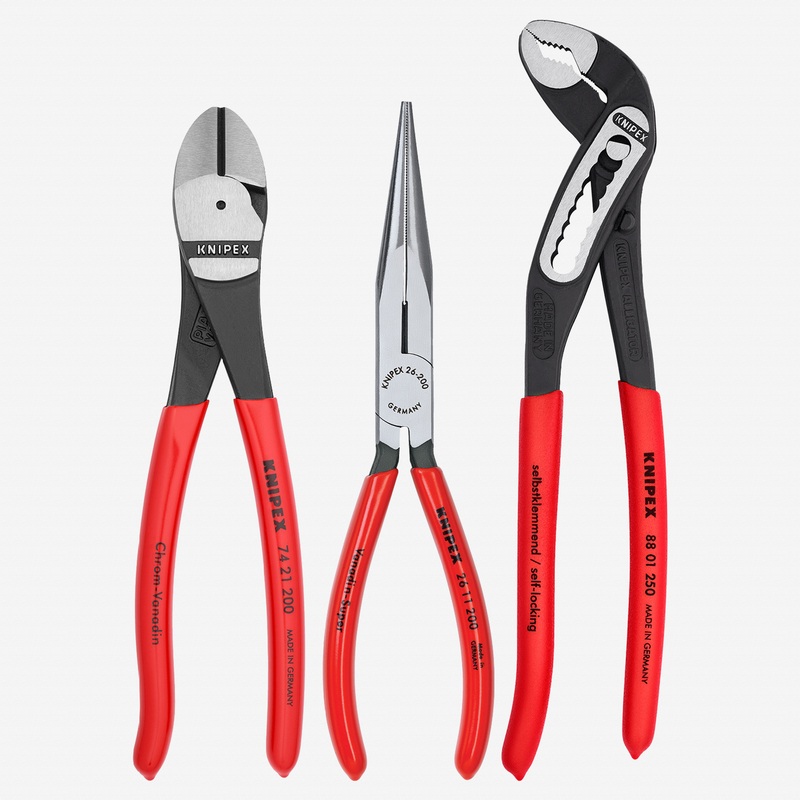 Knipex 3 Piece Pliers Set with Alligator Pliers