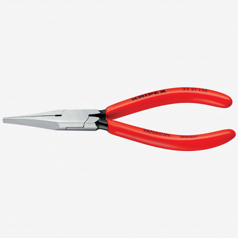 Knipex 5.3" Relay Adjusting Pliers (flat jaws) - Plastic Grip