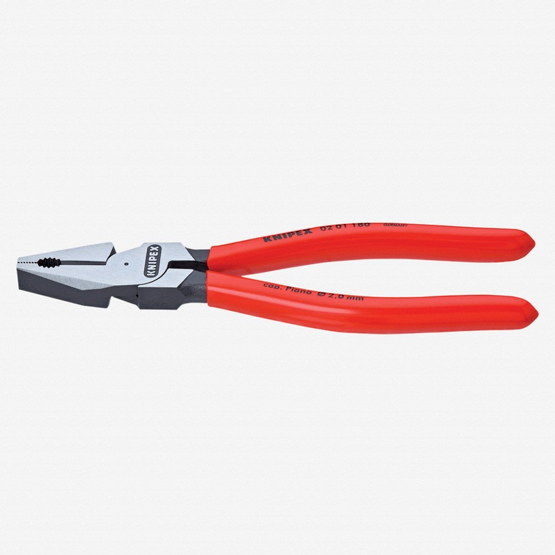 Knipex 9" High Leverage Combination Pliers - Plastic Grip