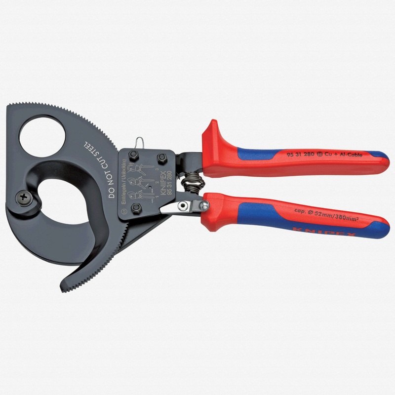 Knipex Cable Cutters (ratchet action) suitable for aluminum cable up to 4 x 150 mm2 - MultiGrip