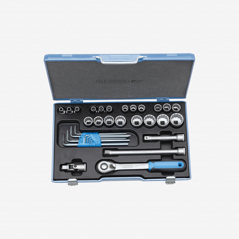 Gedore D 19 WAU-20 Socket set 1/2" 25 pcs UD 5/16-1.1/4"