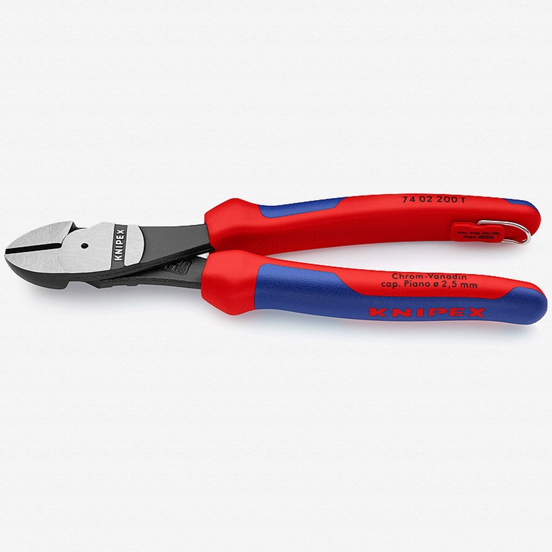 Knipex 10" High Leverage Diagonal Cutters - MultiGrip Tethered Attachment