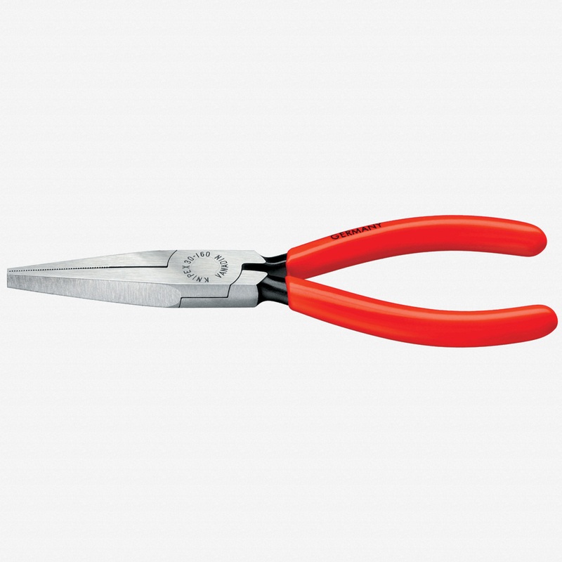 Knipex 5.5" Long Nose Pliers (flat jaws) - Plastic Grip