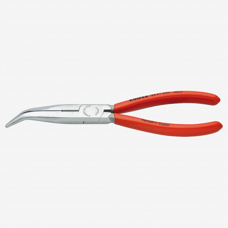 Knipex 8" Chain Nose Side Cutting Pliers (Stork Beak Pliers) - Plastic Grip