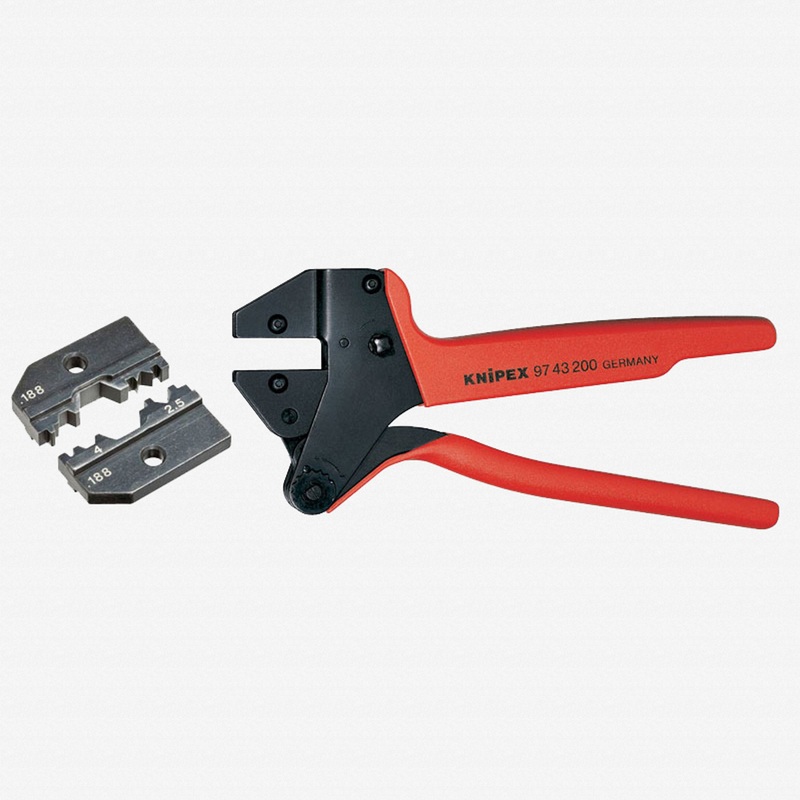 Knipex Crimp System Pliers and Crimping Die - solar cable connectors (Huber + Suhner) AWG 13 + 11 w/ Case