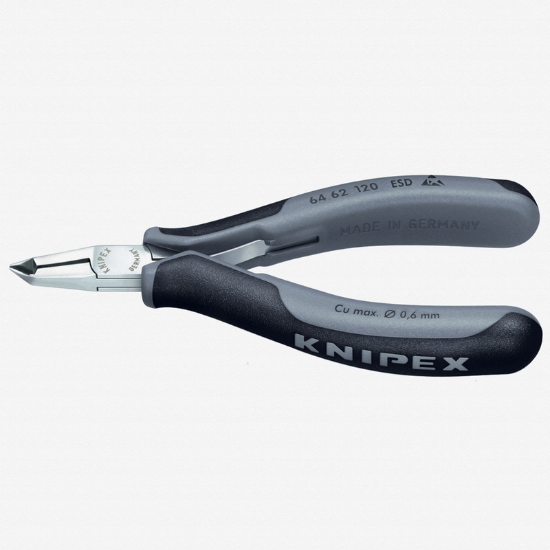 Knipex ESD Electronics Oblique 65 Degree End Cutting Nippers w/ Small Bevel - MultiGrip