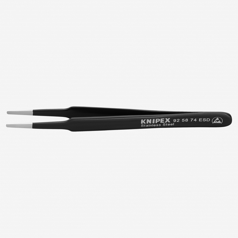 Knipex ESD Precision Tweezers round tips 2 mm wide