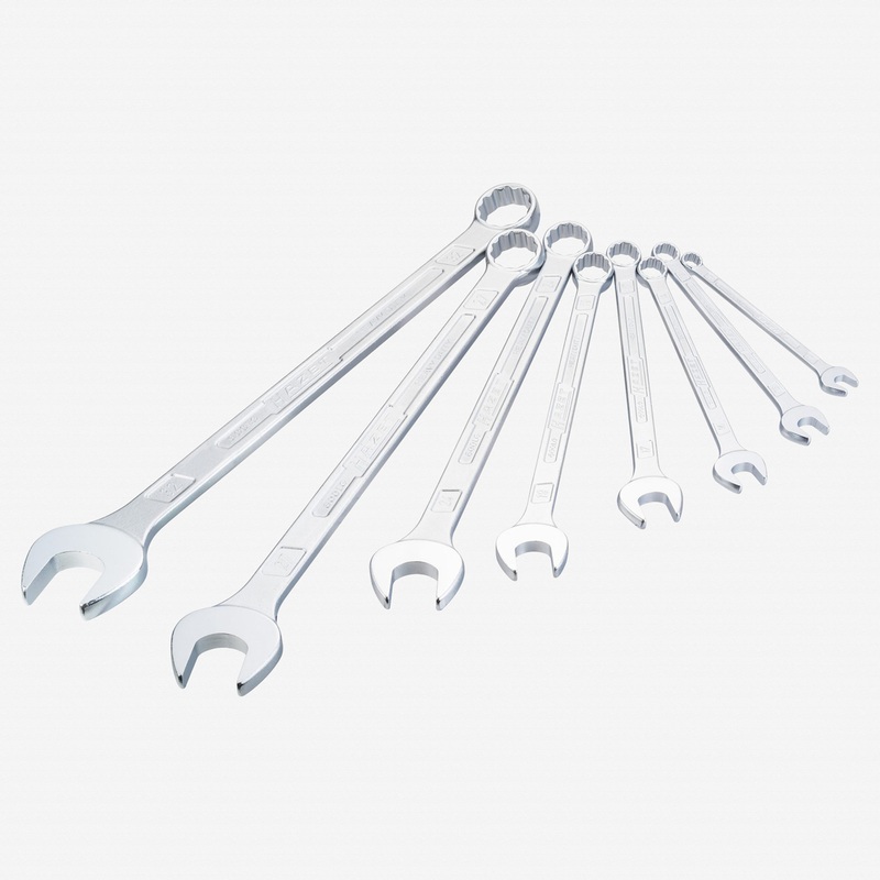 Hazet 600LG/8 Combination wrench, extra long 8 piece set metric