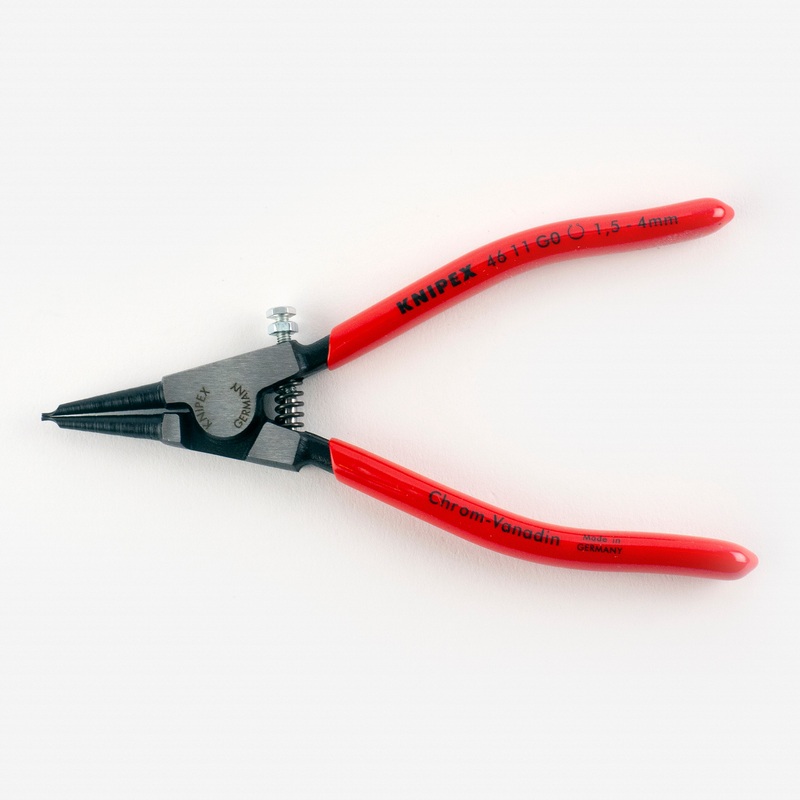 Knipex Circlip Pliers for grip rings on 1.5-4 mm shafts w/ adjustable stop screw