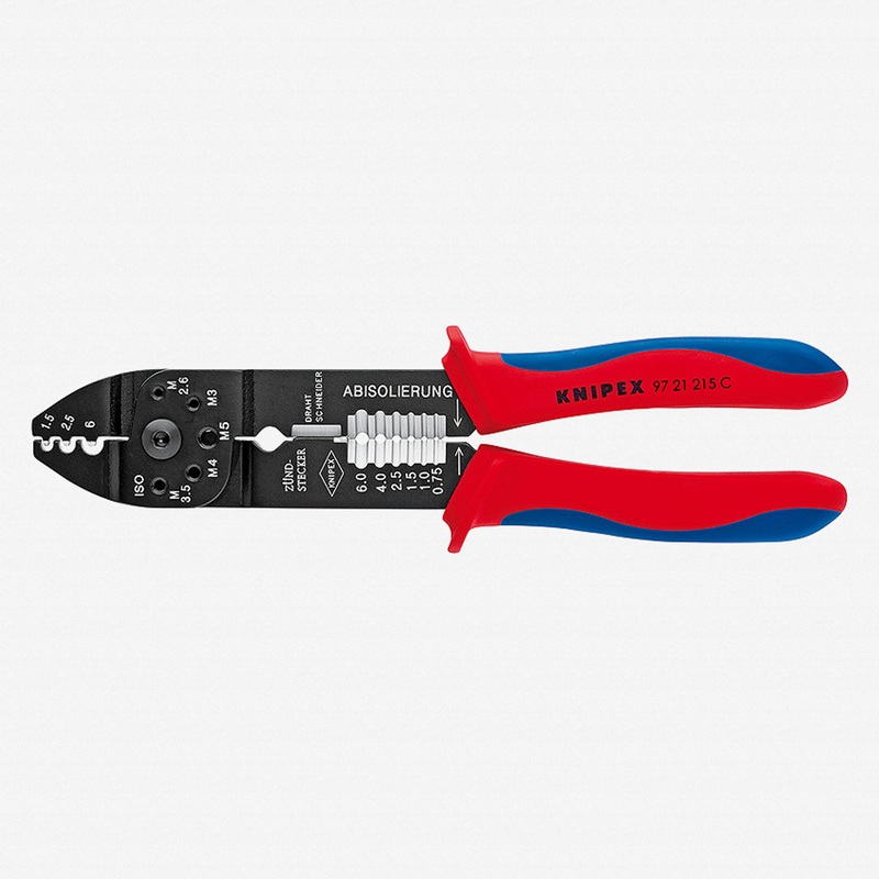 Knipex Crimping Pliers - non-insulated terminals and plug connectors - Plastic Grip