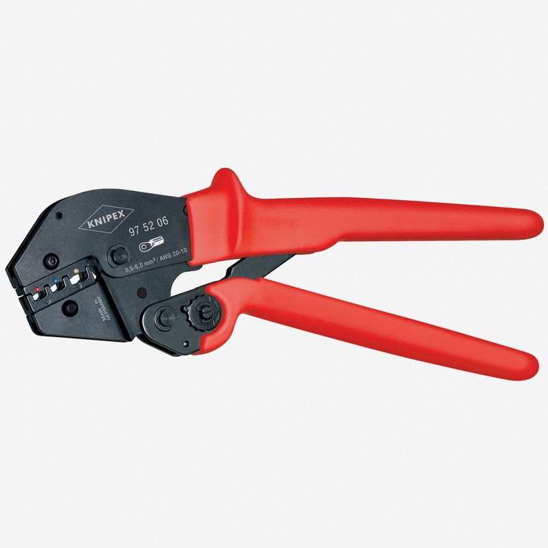 Knipex Crimping Pliers w/ Lever Transmission - insulated terminals and plug connectors