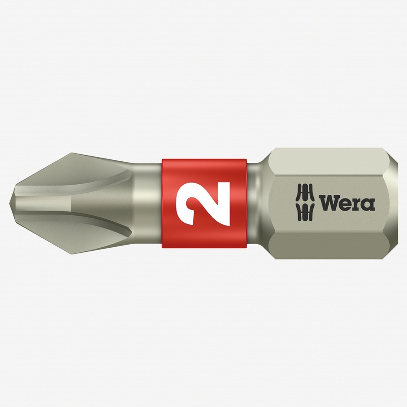 Wera 071011 #2 x 25mm Stainless Steel Phillips Torsion Insert Bit