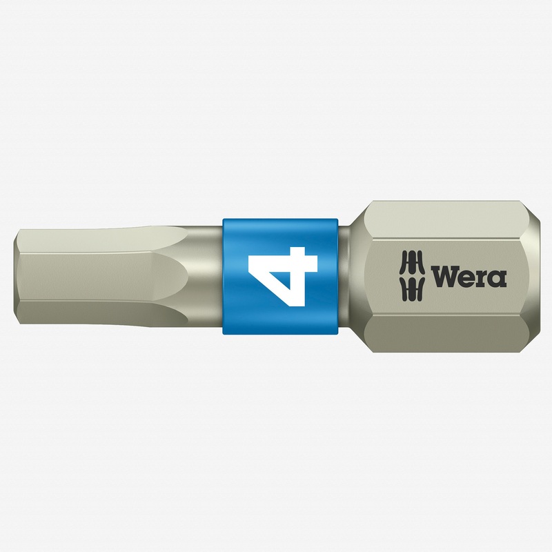 Wera 071074 4 x 25mm Stainless Steel Hex Torsion Insert Bit
