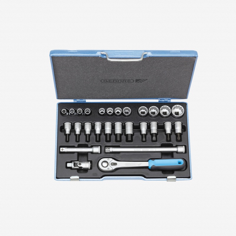 Gedore D 19 IMU-10 Socket set 1/2" 27 pcs UD 10-30 mm