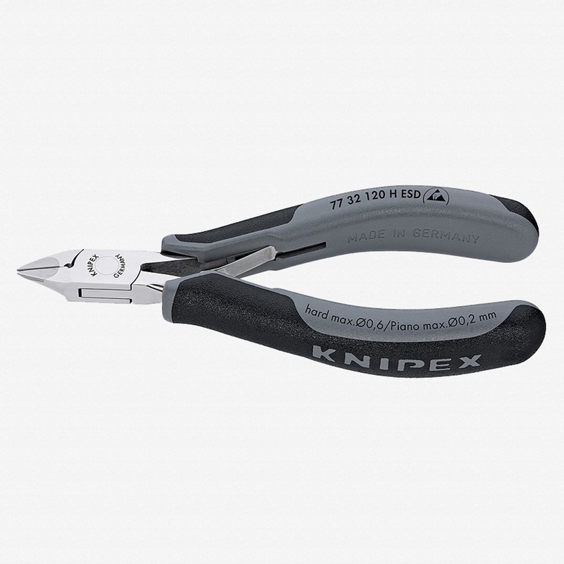 Knipex 4.7" ESD Electronics Diagonal Cutters Carbide Cutting Edge w/Small Bevel - MultiGrip