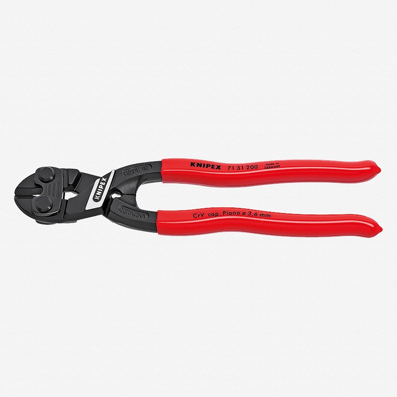 Knipex 8" Cobolt Compact Bolt Cutters Recessed Blade - Plastic Grip
