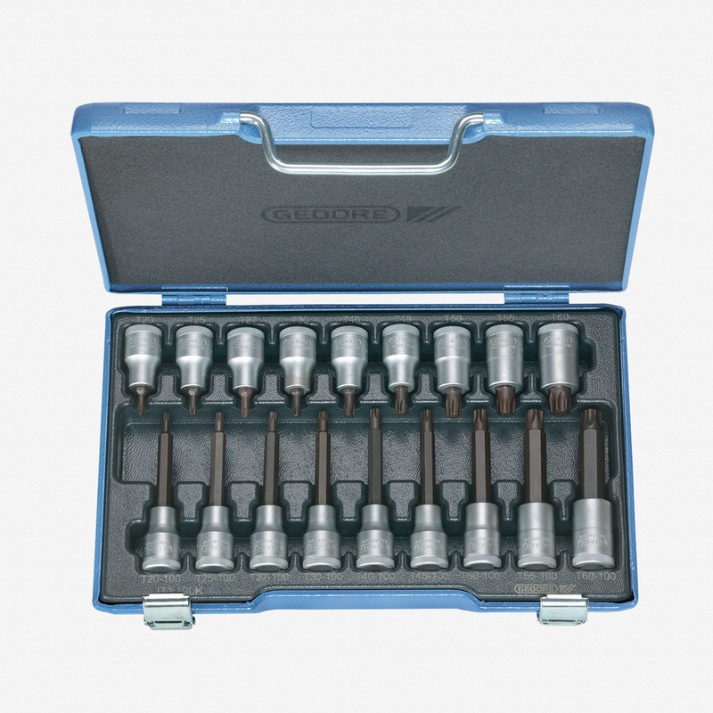Gedore ITX 19 LKP Screwdriver bit socket set 1/2" 18 pcs TORX T20-60