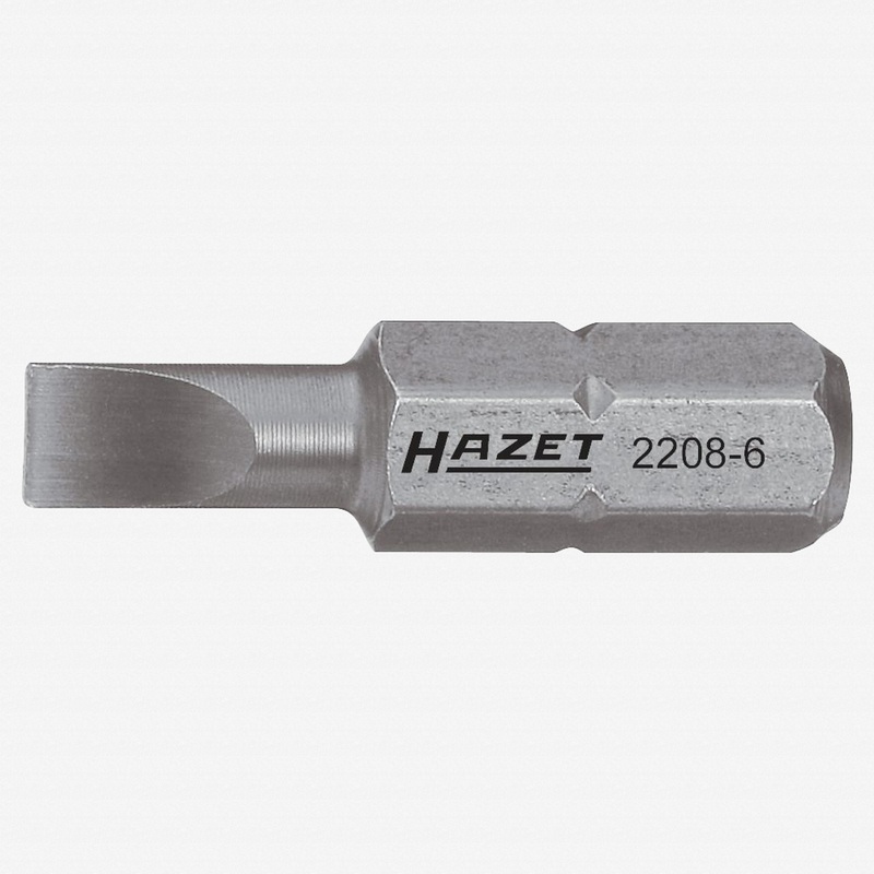 Hazet 2208-11 1.2 x 8.0 x 25 mm Slotted Bit, 1/4" Drive
