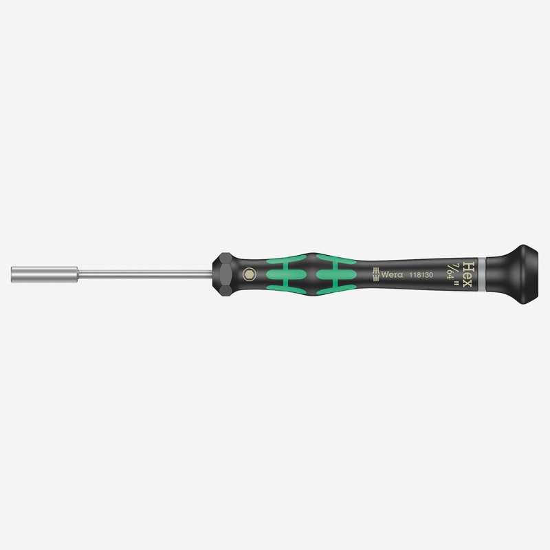 Wera 118130 7/64" x 60mm Kraftform Micro Nut Driver