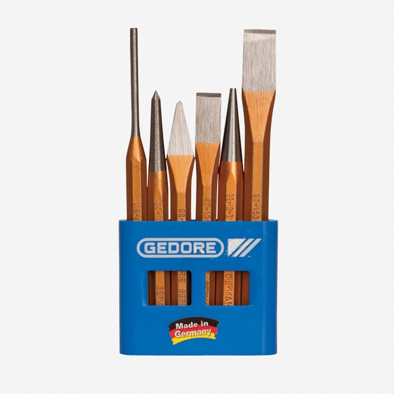Gedore 106 Chisel and punch set 6 pcs in plastic holder