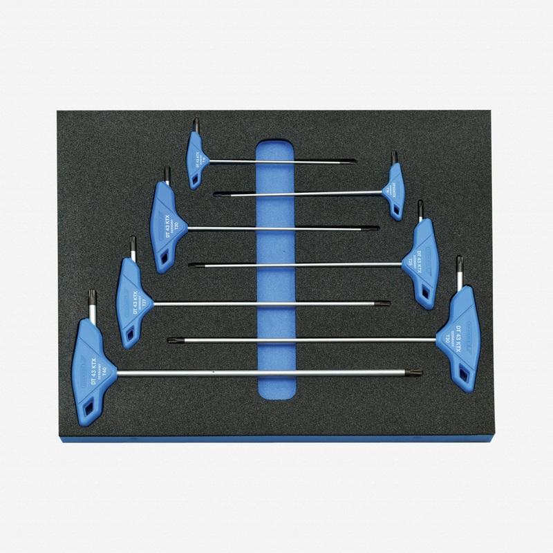 Gedore 2005 CT2-43 KTX Hexagon Allen key set in 2/4 CT tool module, 7 pieces