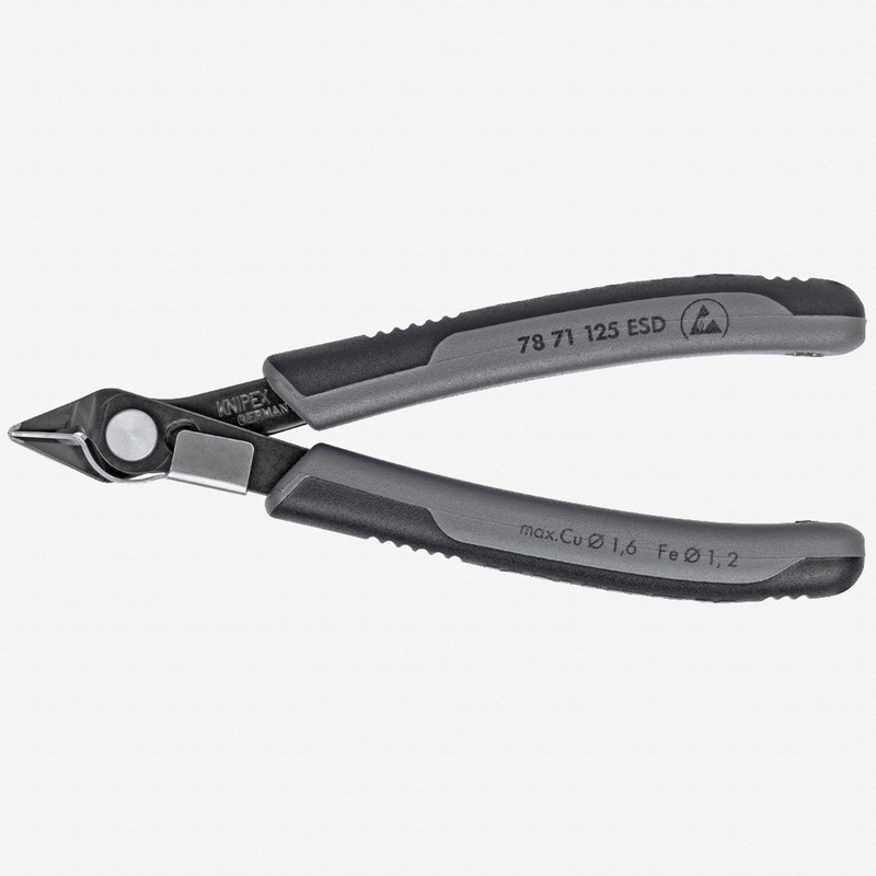 Knipex 5" ESD Electronic Super Knips Additionally Hardened w/ Lead Catcher - MultiGrip
