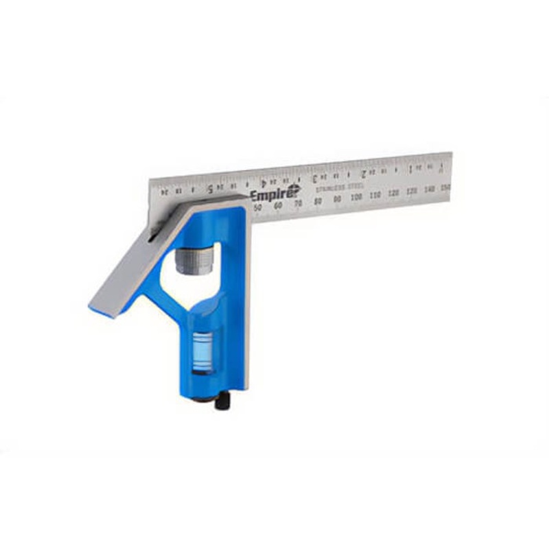 Empire E255IM True Blue Combination Square with Blade-Lock and Dual-Pitch Vial, 6 in, 150 mm