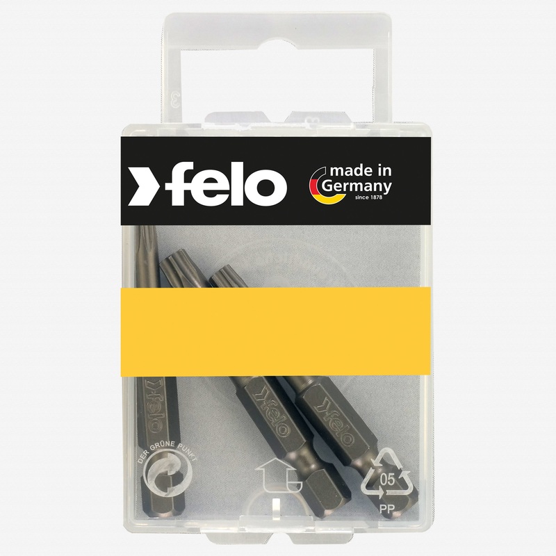 Felo Torx T10 / T15 / T20 x 50 mm Industrial Bit - 3 Pieces