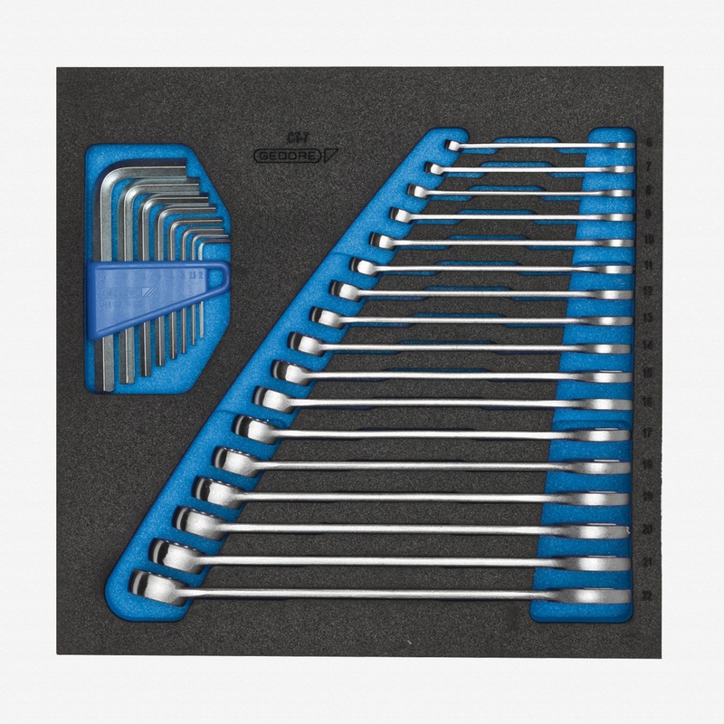 Gedore 1500 CT2-7 Combination spanner set in 2/3 CT module
