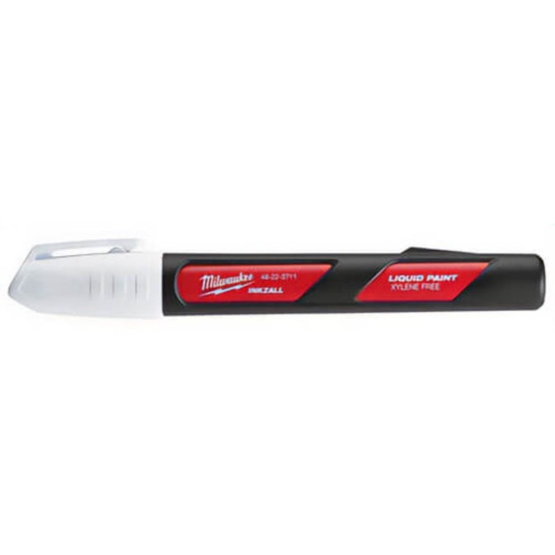 Milwaukee 48-22-3711 Liquid Paint Marker, Acrylic Nib/Plastic, Red/White