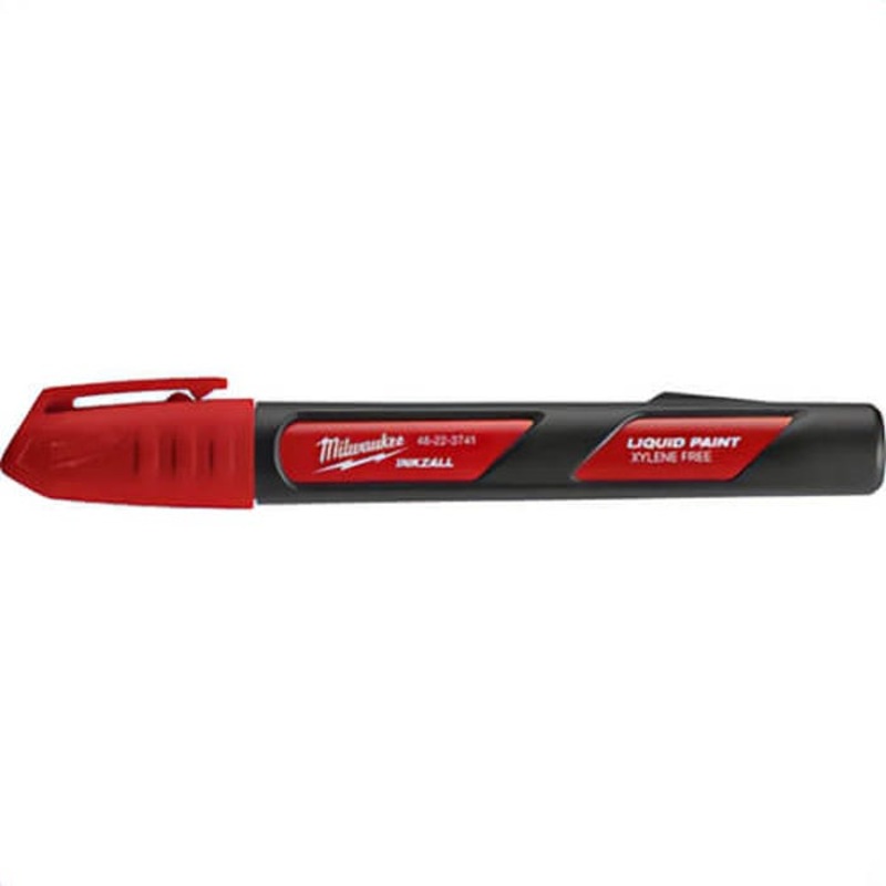 Milwaukee 48-22-3741 Liquid Paint Marker, Acrylic Nib/Plastic, Red