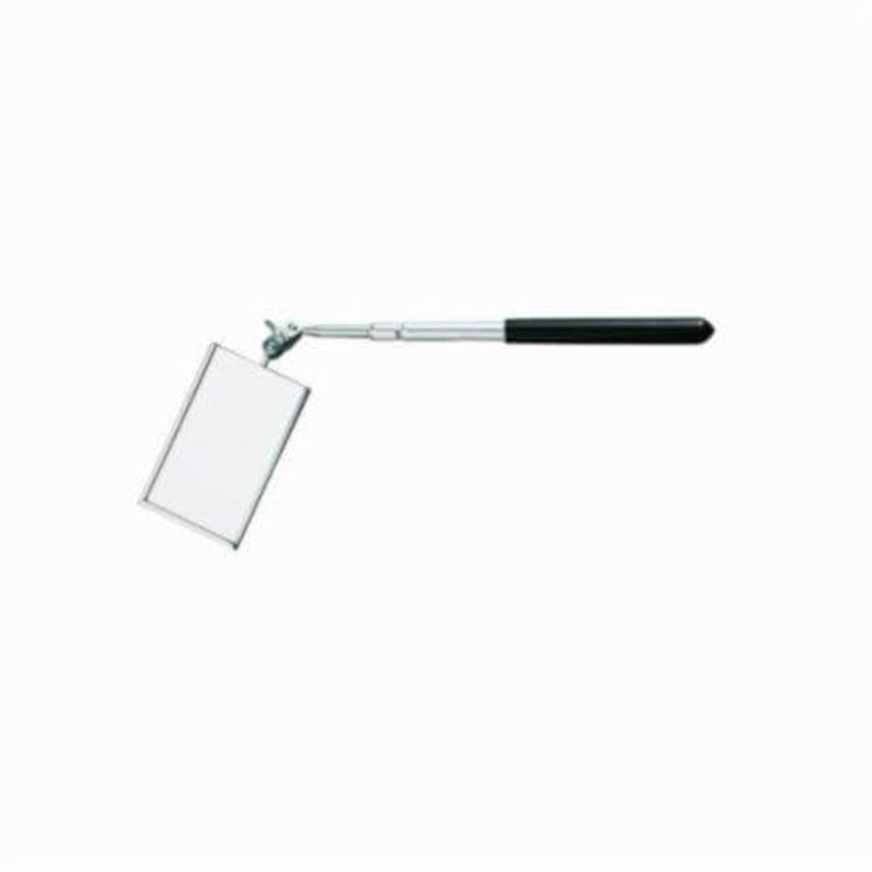 General 560 Telescoping Glass Inspection Mirror, 3-1/2 x 2 in Mirror, Rectangle Shape, 11-1/6 to 16 in L, Knurled Grip Handle