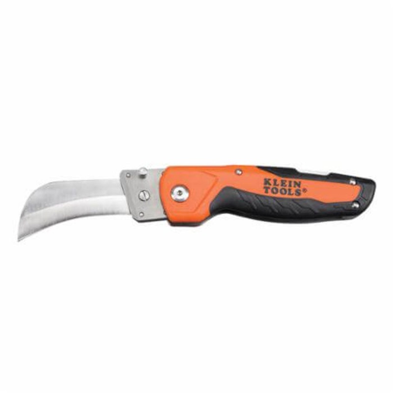 Klein 44218 Cable Skinning Utility Knife with Replaceable Blade, Hawkbill/Sheepsfoot Blade, 440A SS Blade, 7.797 in OAL