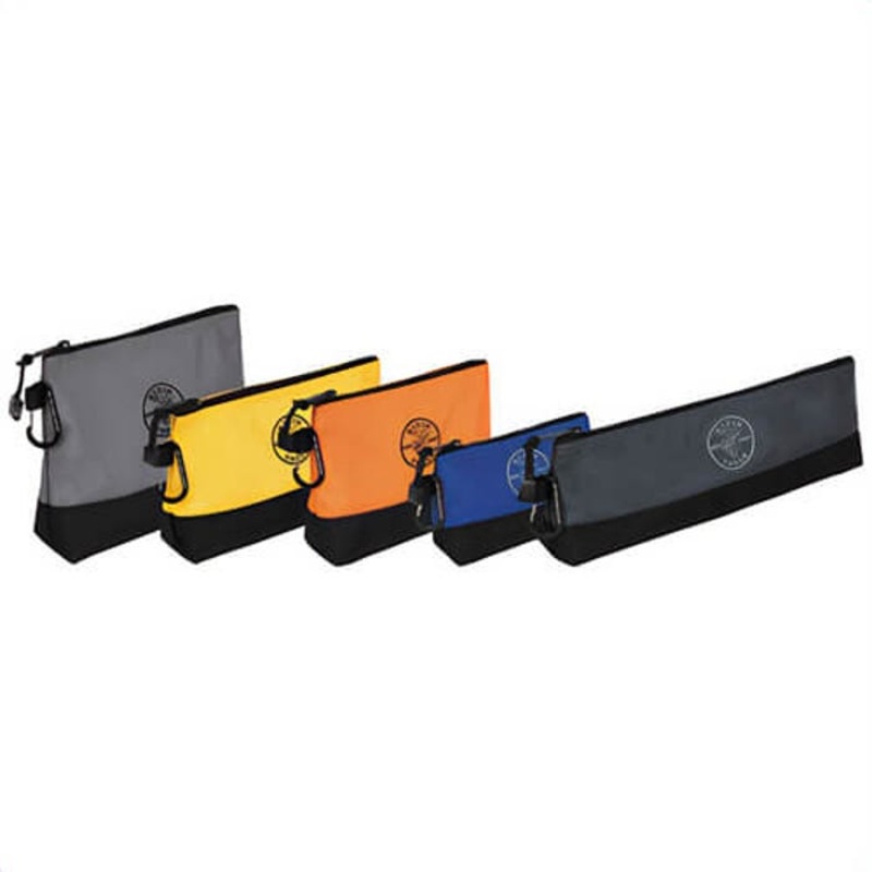 Klein 55569 Stand-Up Zipper Pouch Bags, Nylon, 5 pk