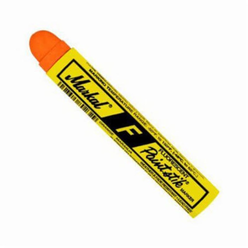 Markal 082834 F Paintstik Solid Paint Marker, 11/16 in Round Tip, Orange