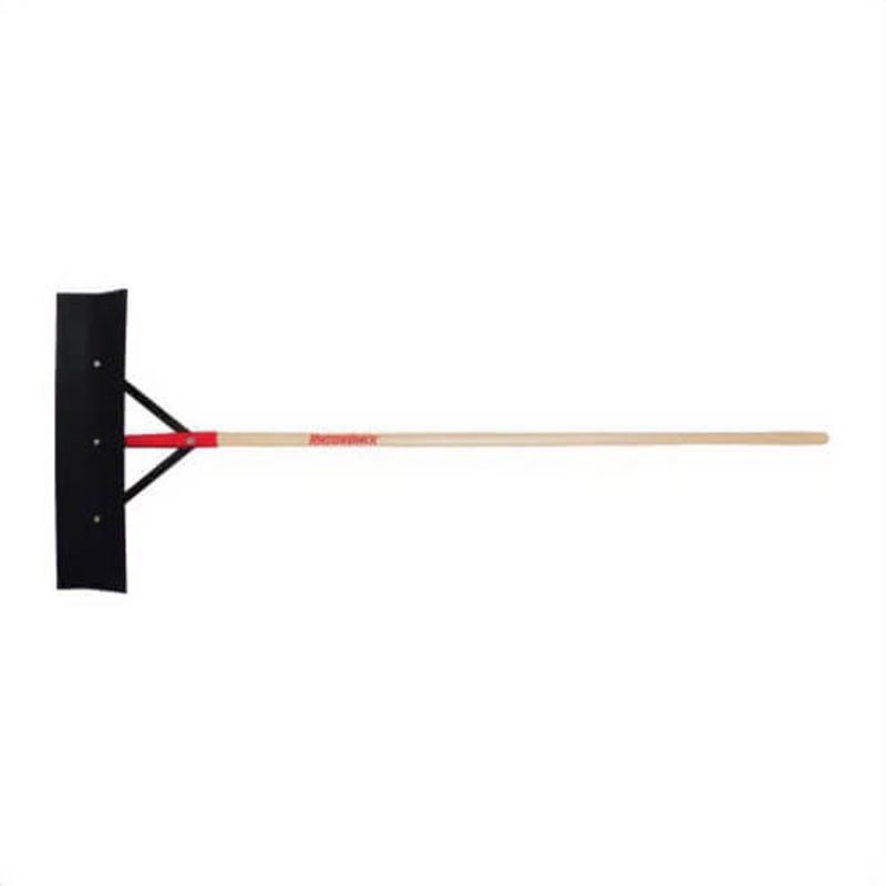 Razor-Back 83111 Tough Duty Barn Scraper, 6 H x 24 in W x 14 ga Thick, Carbon Steel Blade, 60 in L Handle