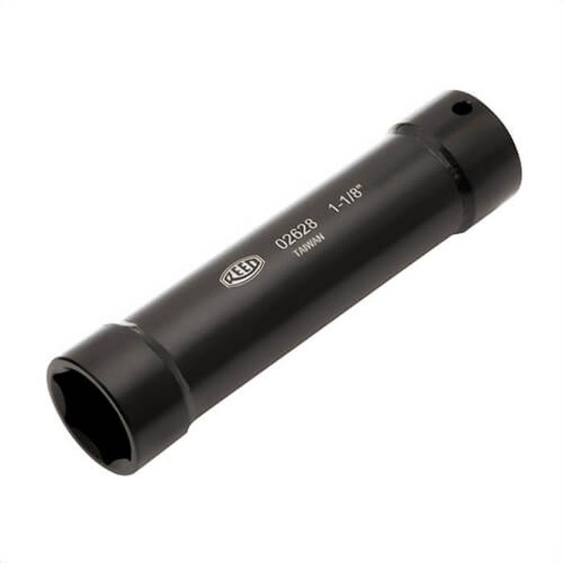 Reed EDS18 Extended Socket, 1/2 in Square Drive, Impact Socket, 1-1/8 in Hex Socket, 6 in Overall Length, Steel, Zinc Phosphate