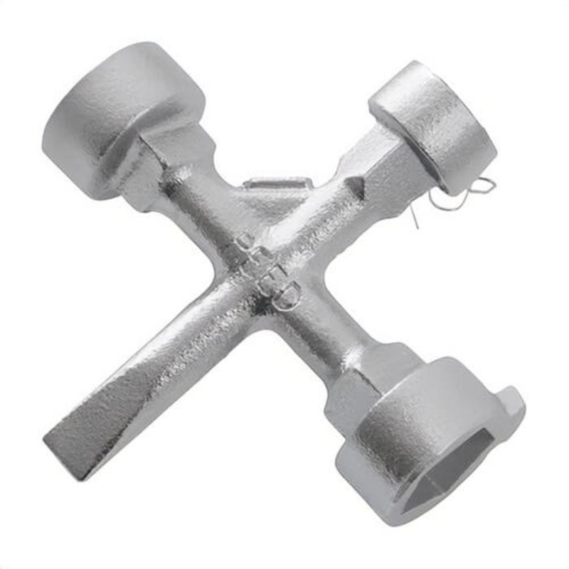 Reed MKH10820 Meter Curb Box Key, 5 in OAL, For Use with Mueller 2 Large and 1 Standard Pentagon