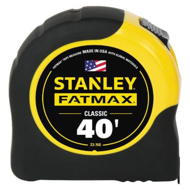 Stanley FatMax 33-740L Classic Measuring Tape, 40 ft L x 1-1/4 in W Blade