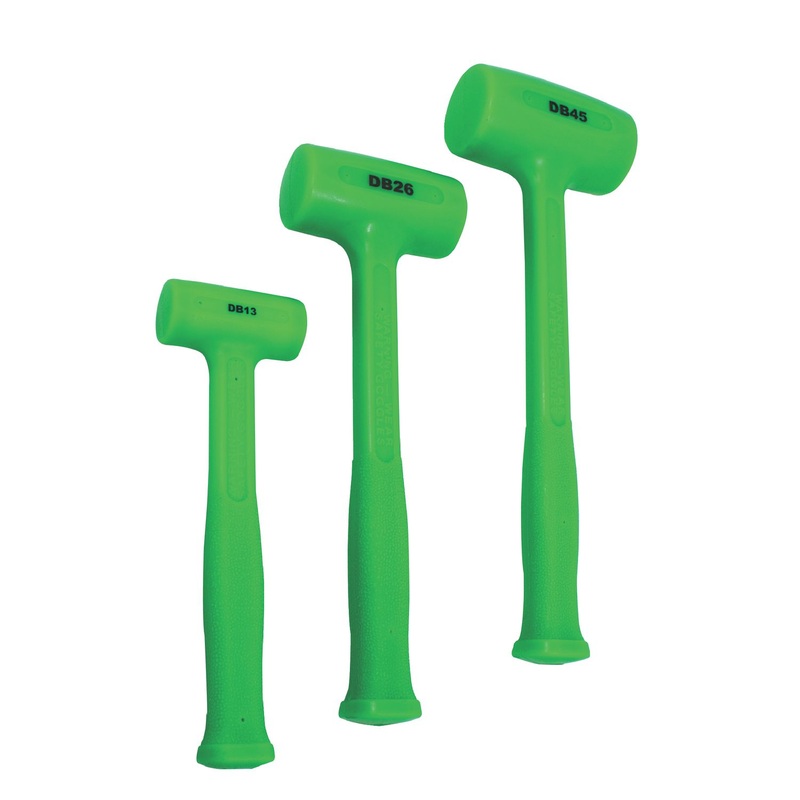3 PIECE STANDARD HEAD MATCOTHANE HAMMER SET GREEN